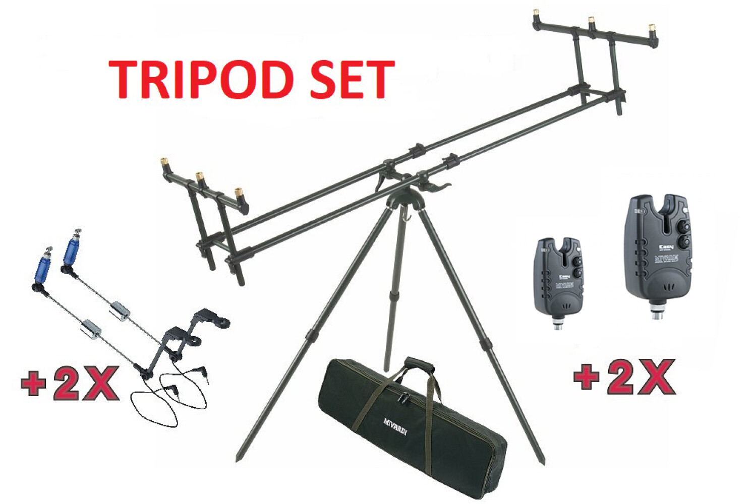 Mivardi Tripod Premium + ZDARMA 2 x Hlásič EASY green & red a 2 x Swing EASY red & green