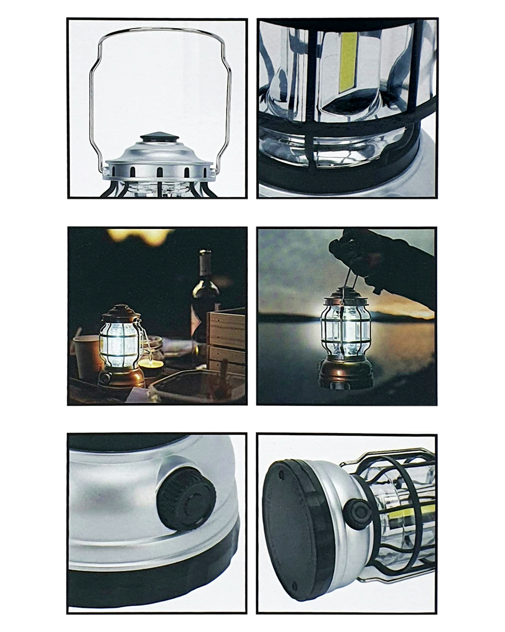 Trixline Outdoorová svítilna na baterie LED COB 3x3W