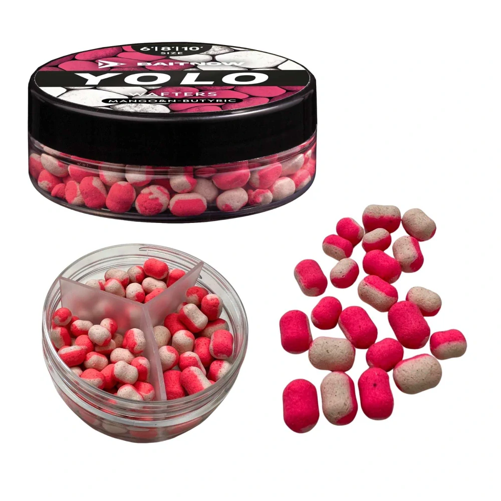 Baitnow Method Feeder Wafters YOLO White&Pink Mango&N-Butyric 6/8/10mm 24g