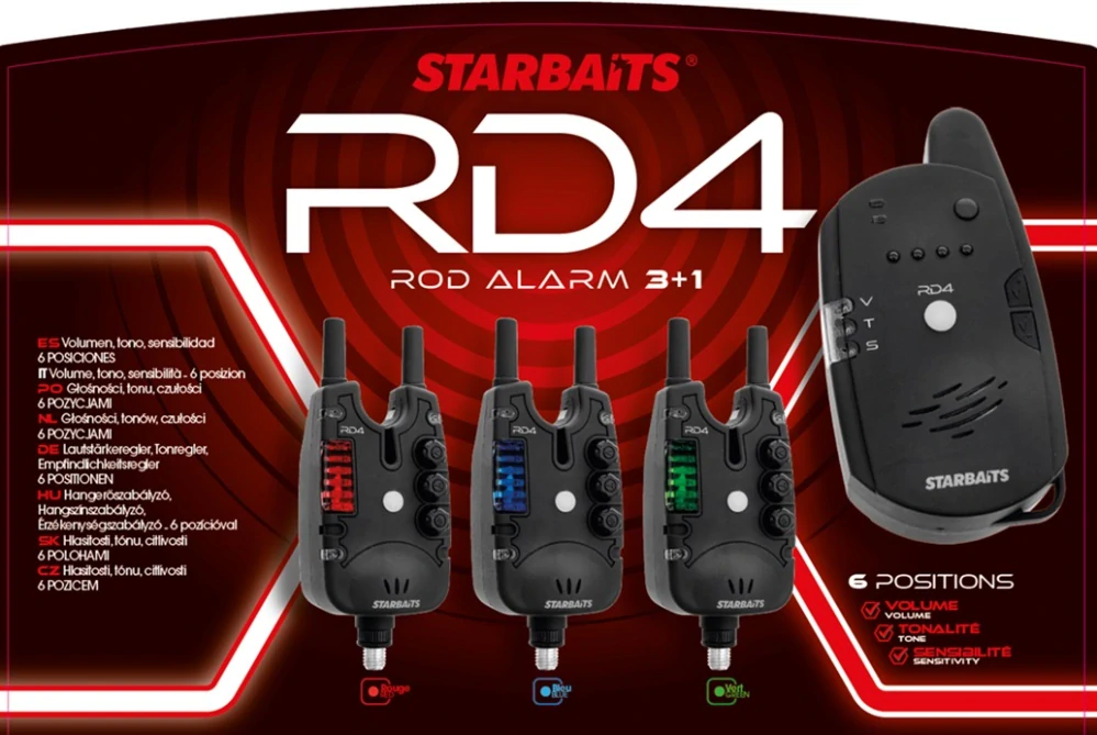 Starbaits Sada Signalizátorů s příposlechem RD4 3+1