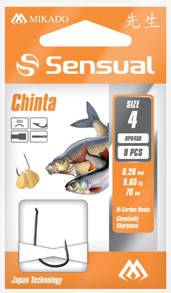 Mikado Sensual Navázané háčky Chinta 0.12mm 70cm 8ks