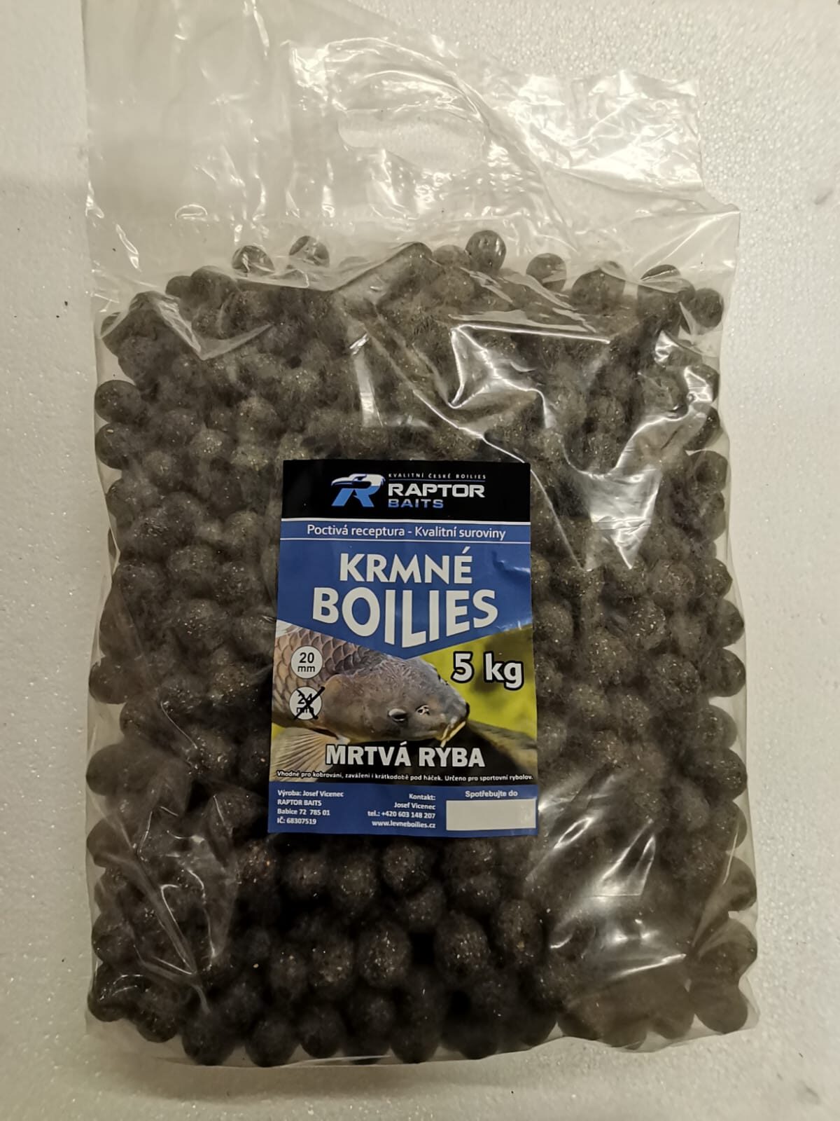 Raptor Baits Krmný boilies 5kg