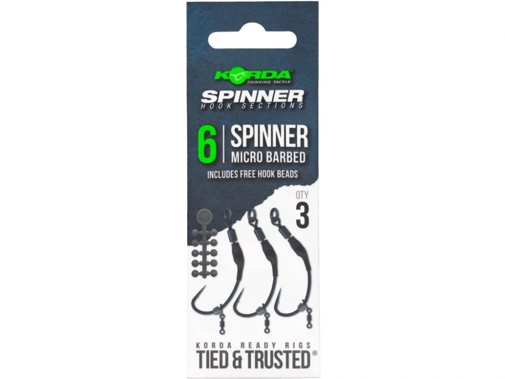 Korda Návazec Spinner Hook Sections Spinner 3ks
