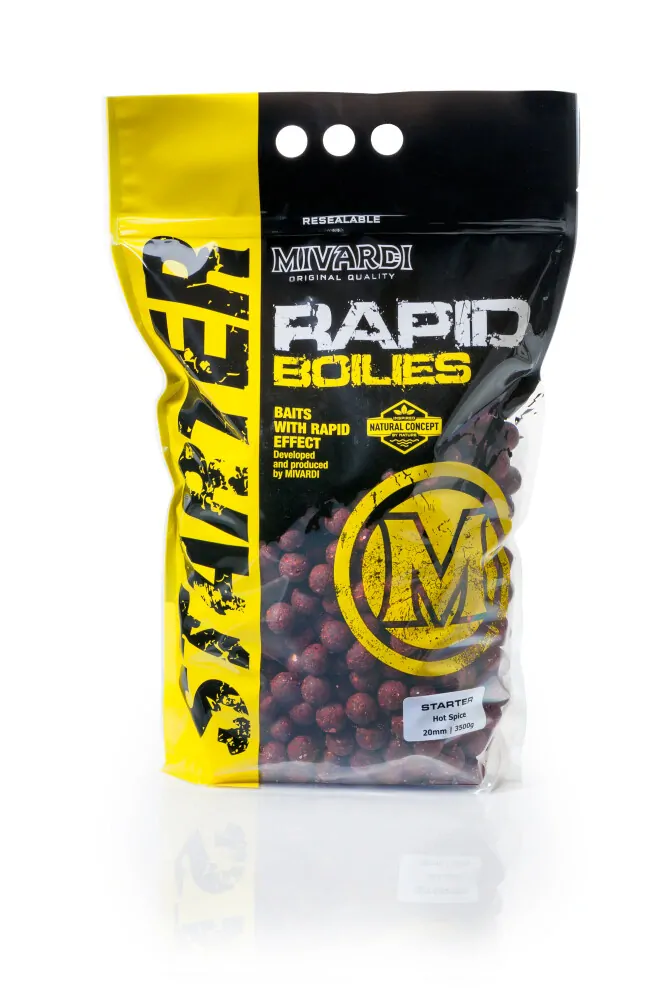 Mivardi Rapid Boilies Starter Hot Spice 24mm 3500g