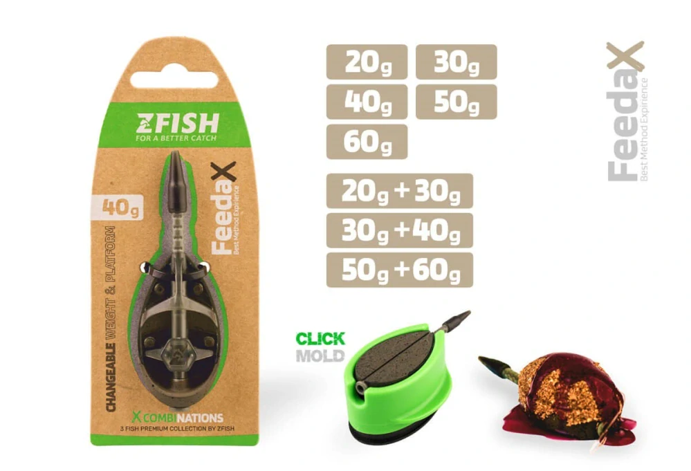 ZFISH Method Feeder Set Feeda X 30,40g + formička