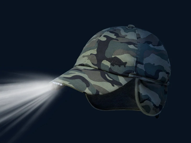 Delphin Zimní LED kšiltovka OutLINE Camo