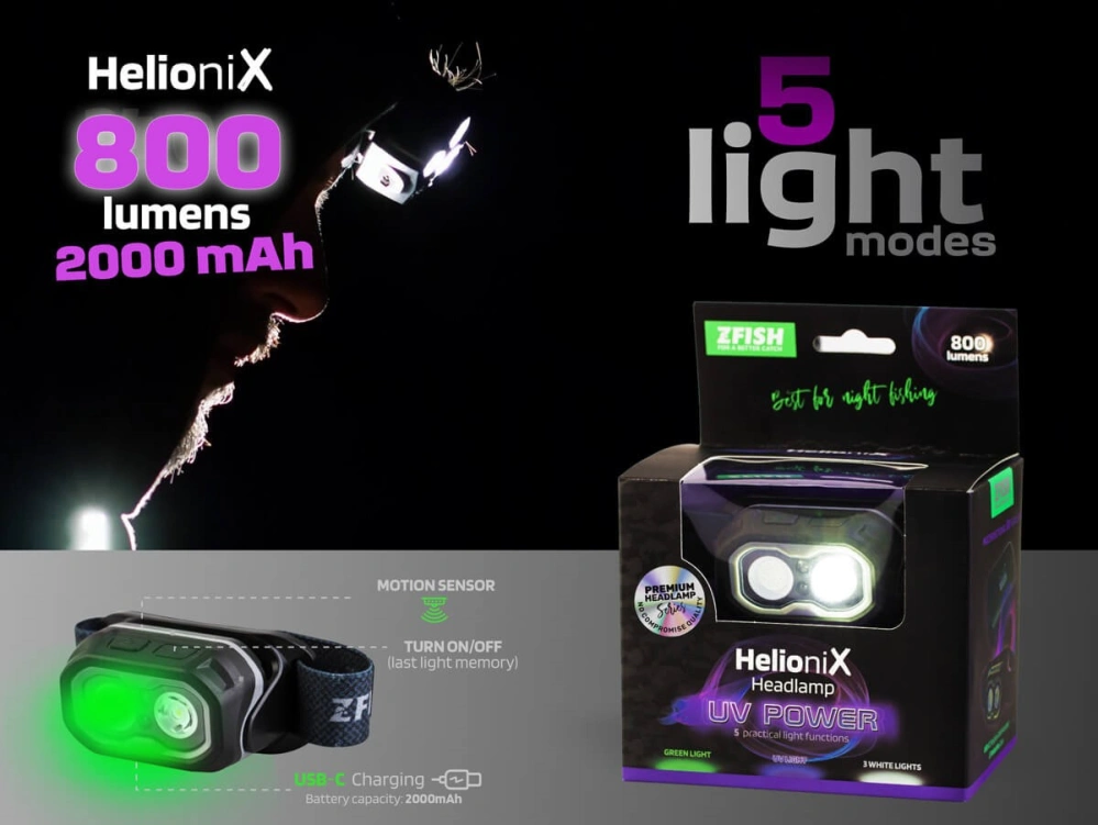 ZFISH Čelovka Helionix UV