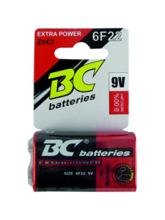 BC Zinkochloridová baterie 6F22/1P 9V