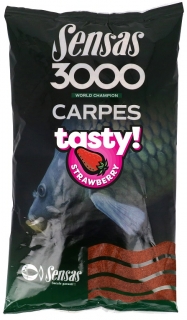 Sensas 3000 Carp Tasty Strawberry (kapr jahoda) 1kg