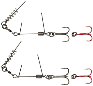 Savage Gear Návazec SS Corkscrew Stinger 3G Červený + BN 1/0 35kg 2ks
