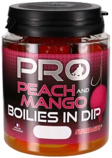 Starbaits Boilies In Dip Pro Peach Mango 150g