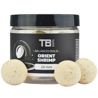 TB Baits Vyvážené Boilie Balanced White Edition + Atraktor Orient Shrimp 24mm 100g