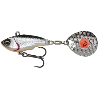 Savage Gear Třpytka Fat Tail Spin NL Sinking Dirty Silver