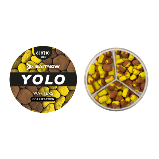 Baitnow Method Feeder Wafters YOLO Yellow&Bronze Coarse&Corn 6/8/10mm 24g