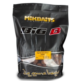 Mikbaits boilie Legends BigB Broskev Black Pepper 20mm 1kg